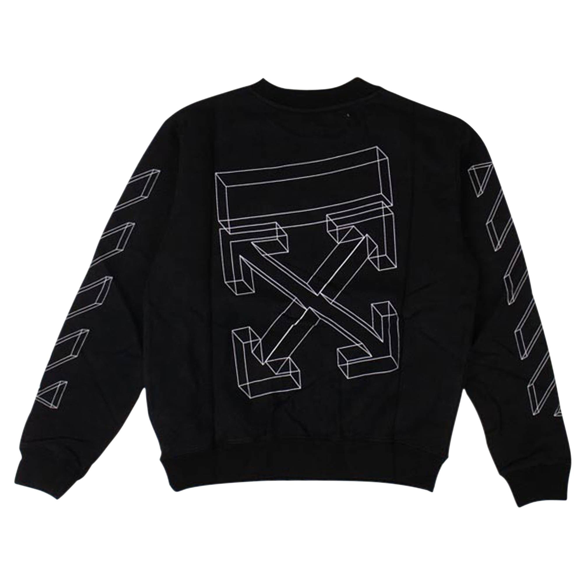 Off-White 3D Line Crewneck Sweatshirt 'Black' - 2