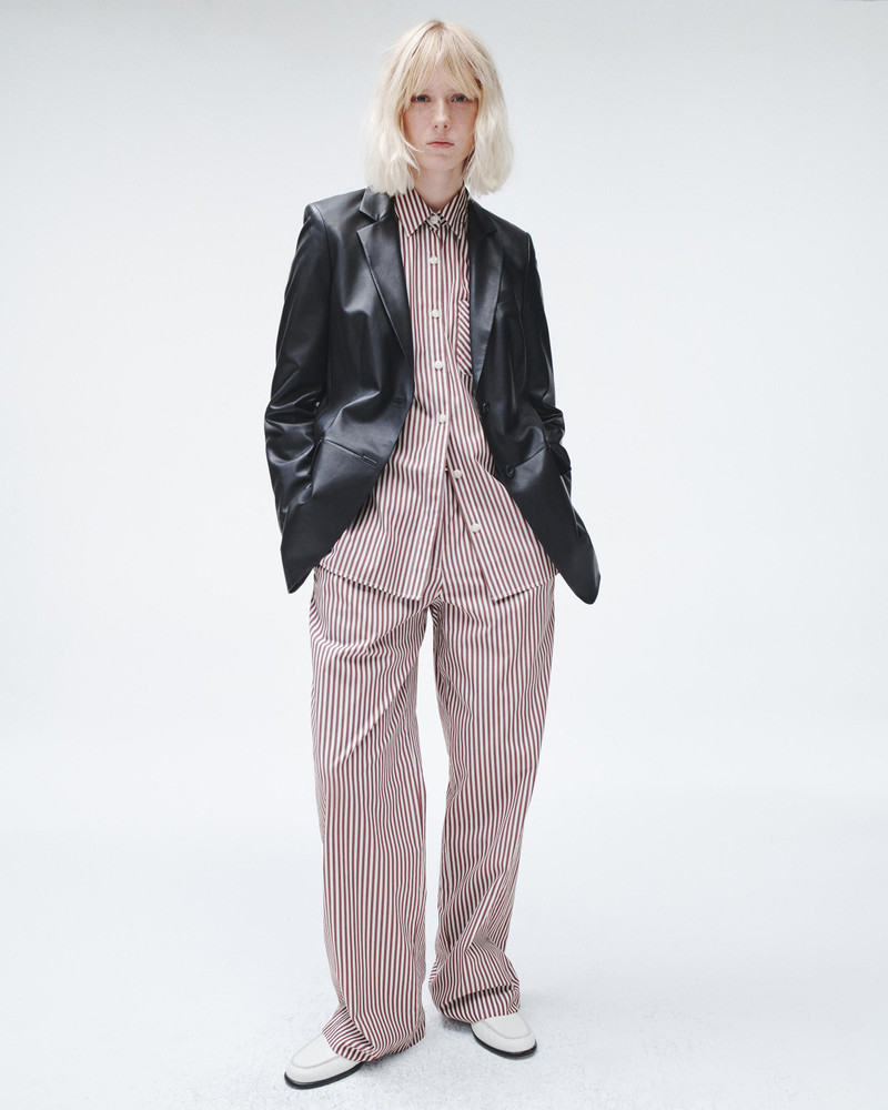 Lacey Stripe Cotton Poplin Pant Relaxed Fit 2