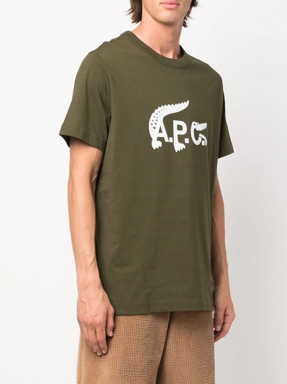 x A.P.C. logo-print cotton T-shirt - 4