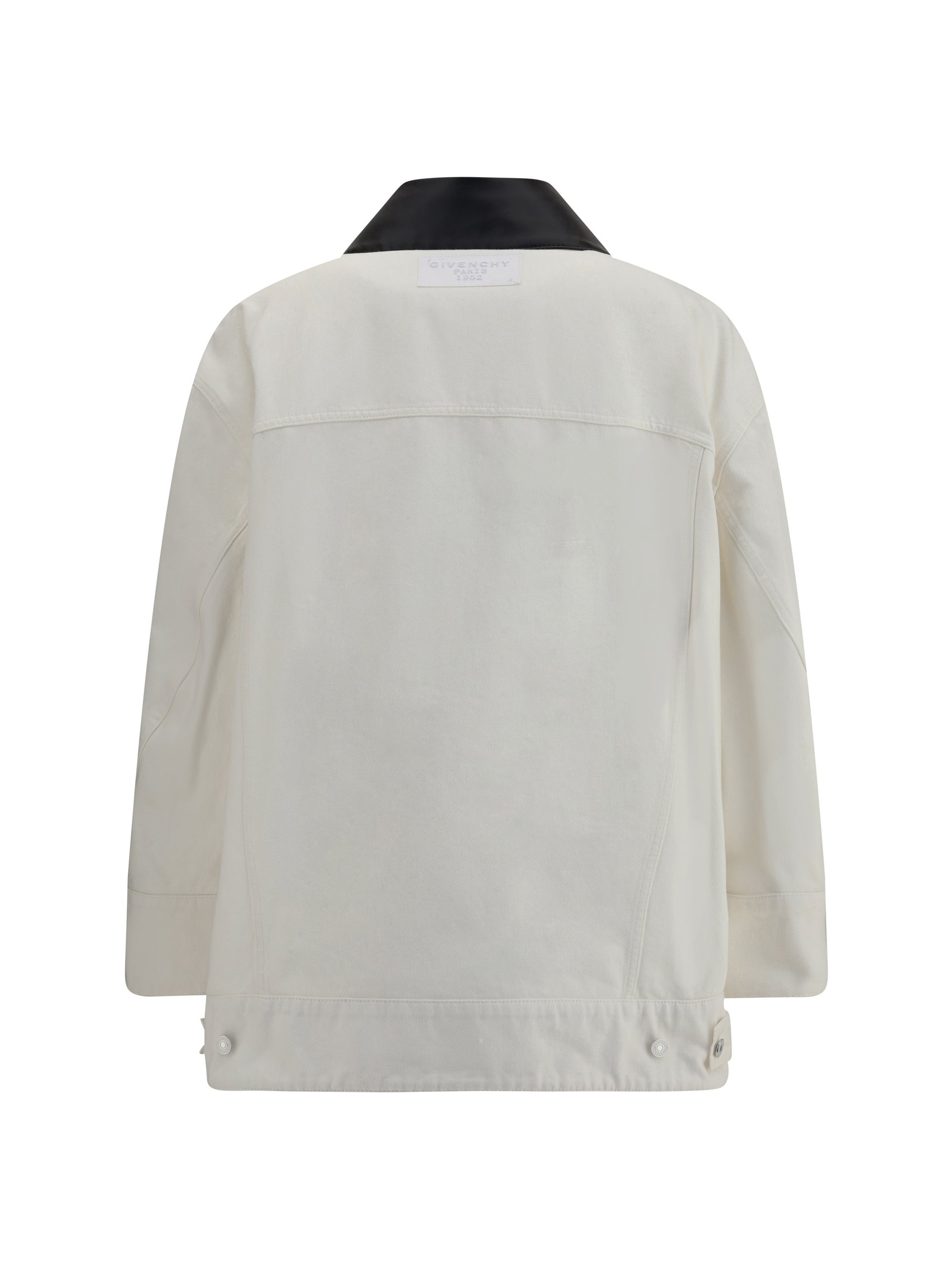 Givenchy Women Denim Parka With Leather Collar - 2