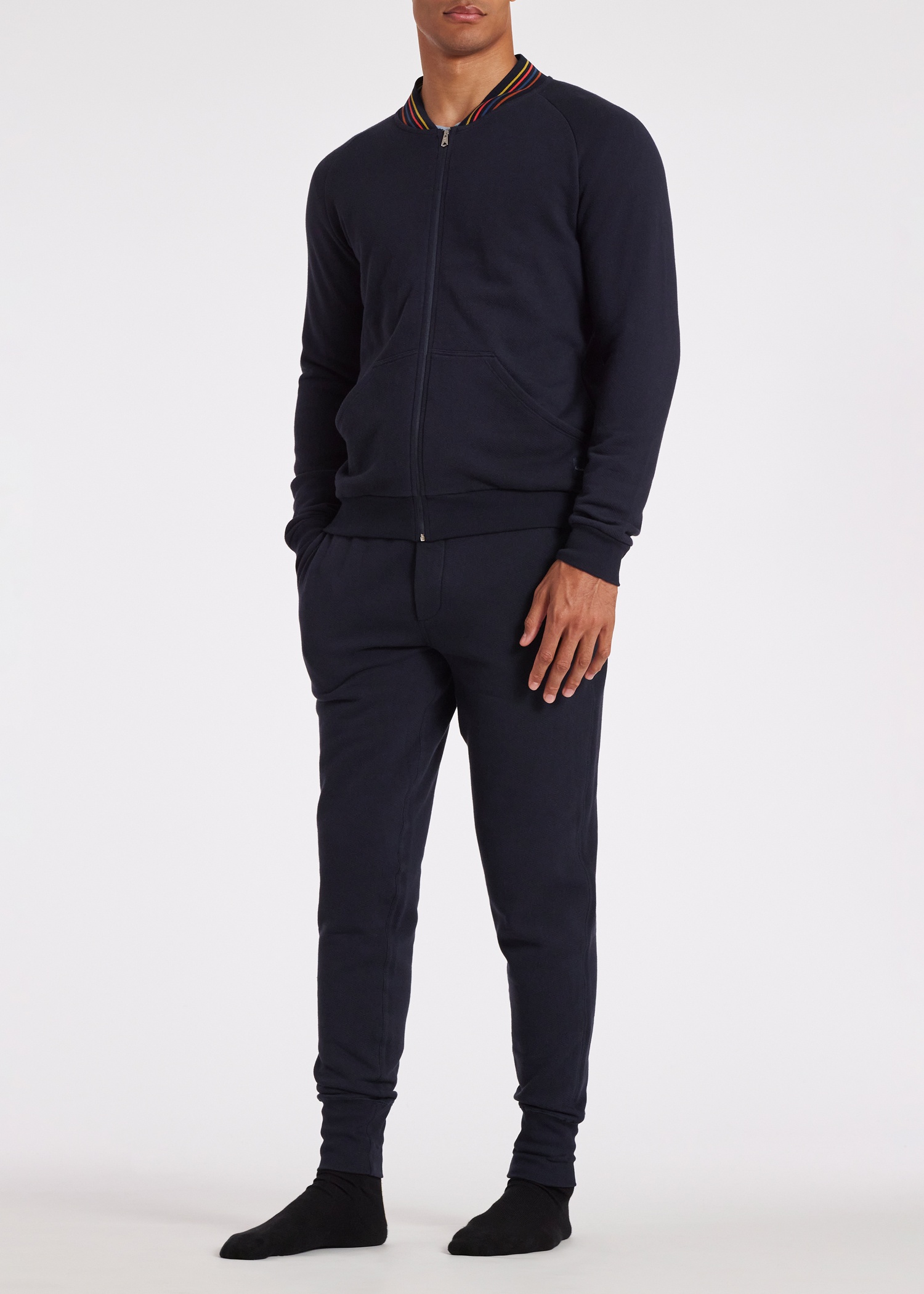 'Artist Stripe' Zip Lounge Top - 5