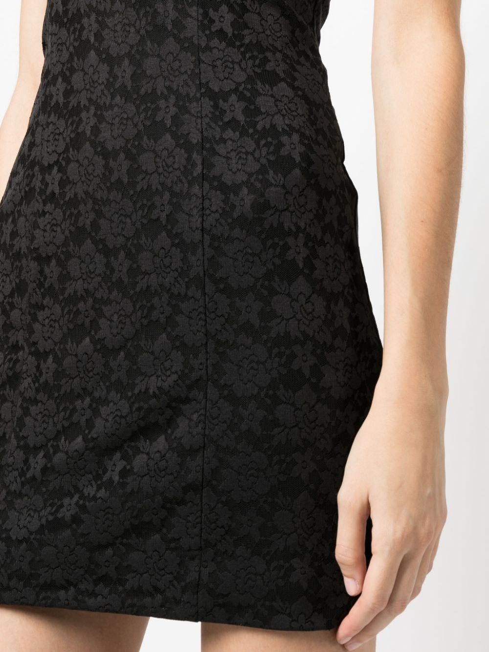 floral jacquard minidress - 5