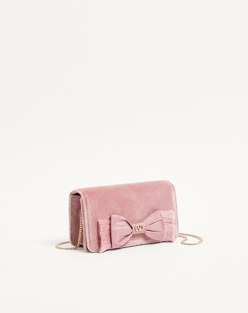 Valentino VLOGO SIGNATURE MINI VELVET SHOULDER BAG outlook