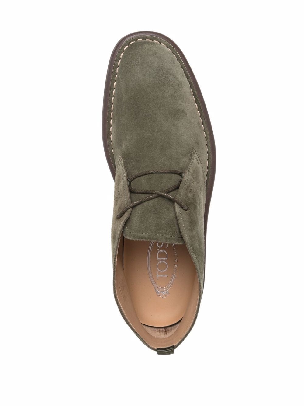 lace-up suede desert boots - 4