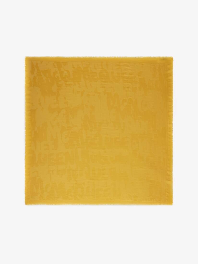 Mcqueen Graffiti Shawl in Sun - 1