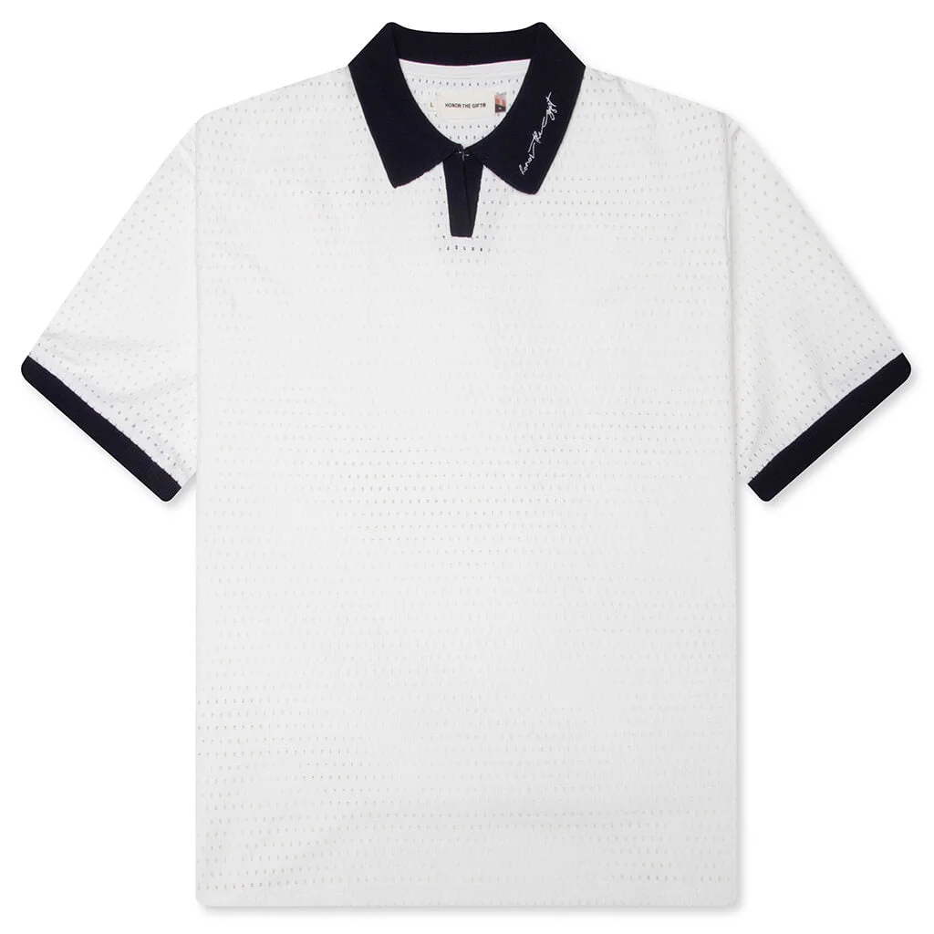 PIQUE COLORBLOCK POLO - BONE - 1