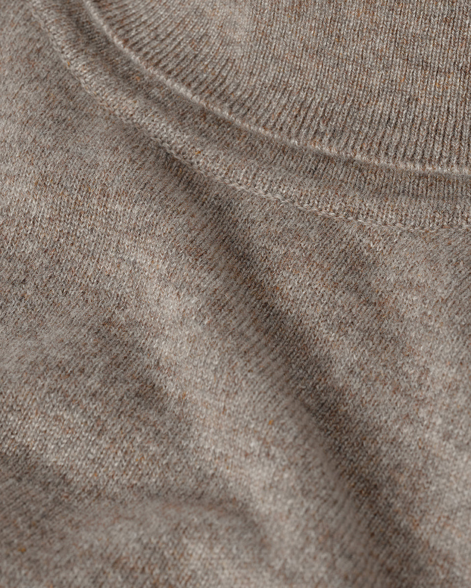 Classic Cashmere Brown Roll Neck Jumper - 6