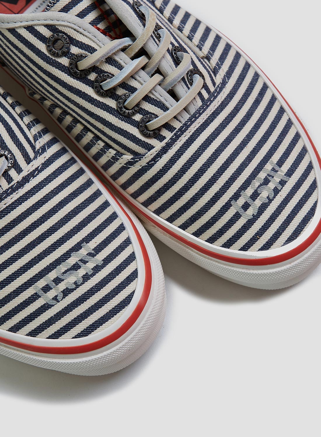 Vans Vault x Nigel Cabourn OG Authentic LX in Stripes Navy - 3