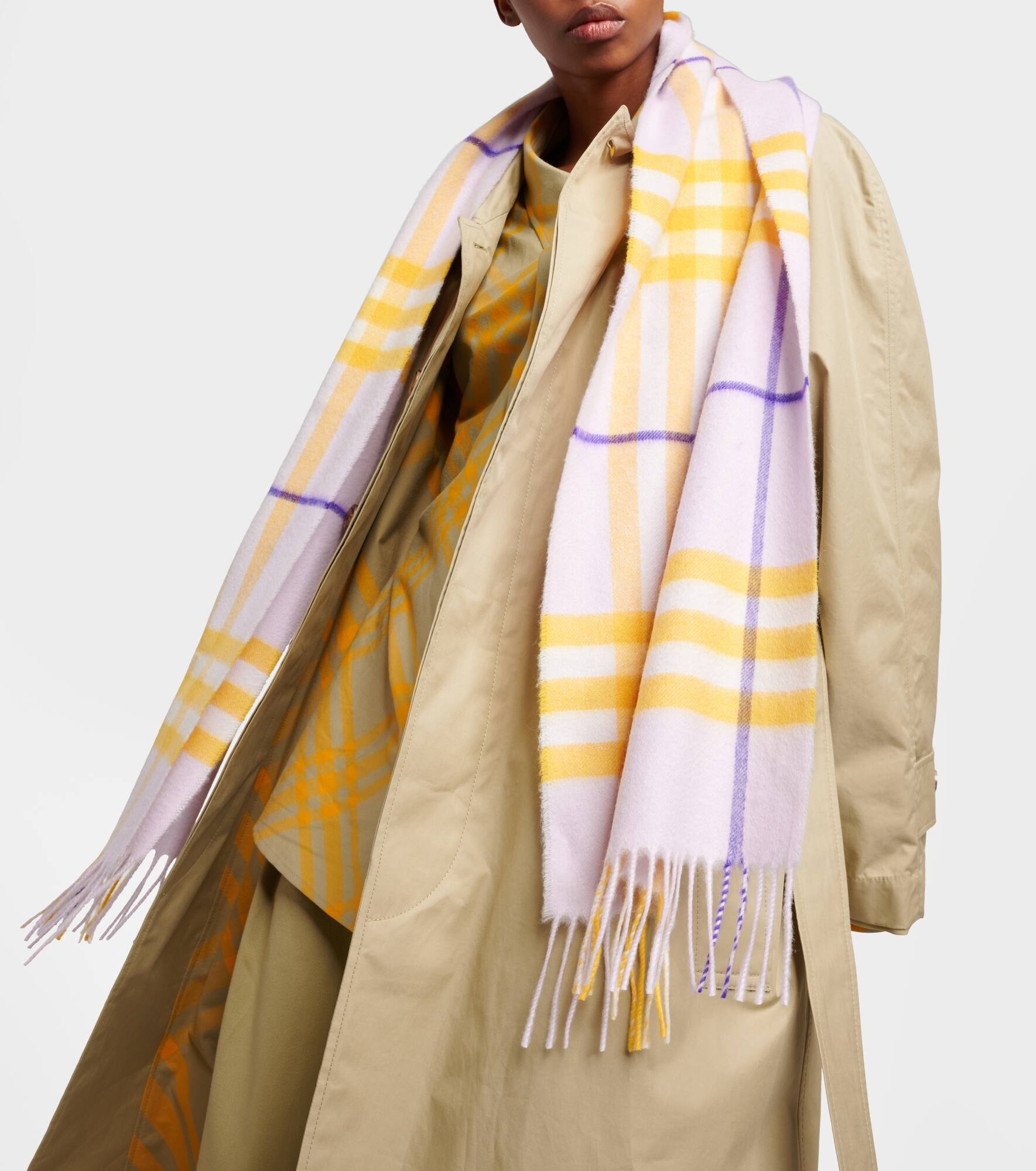 Checked wool scarf - 2