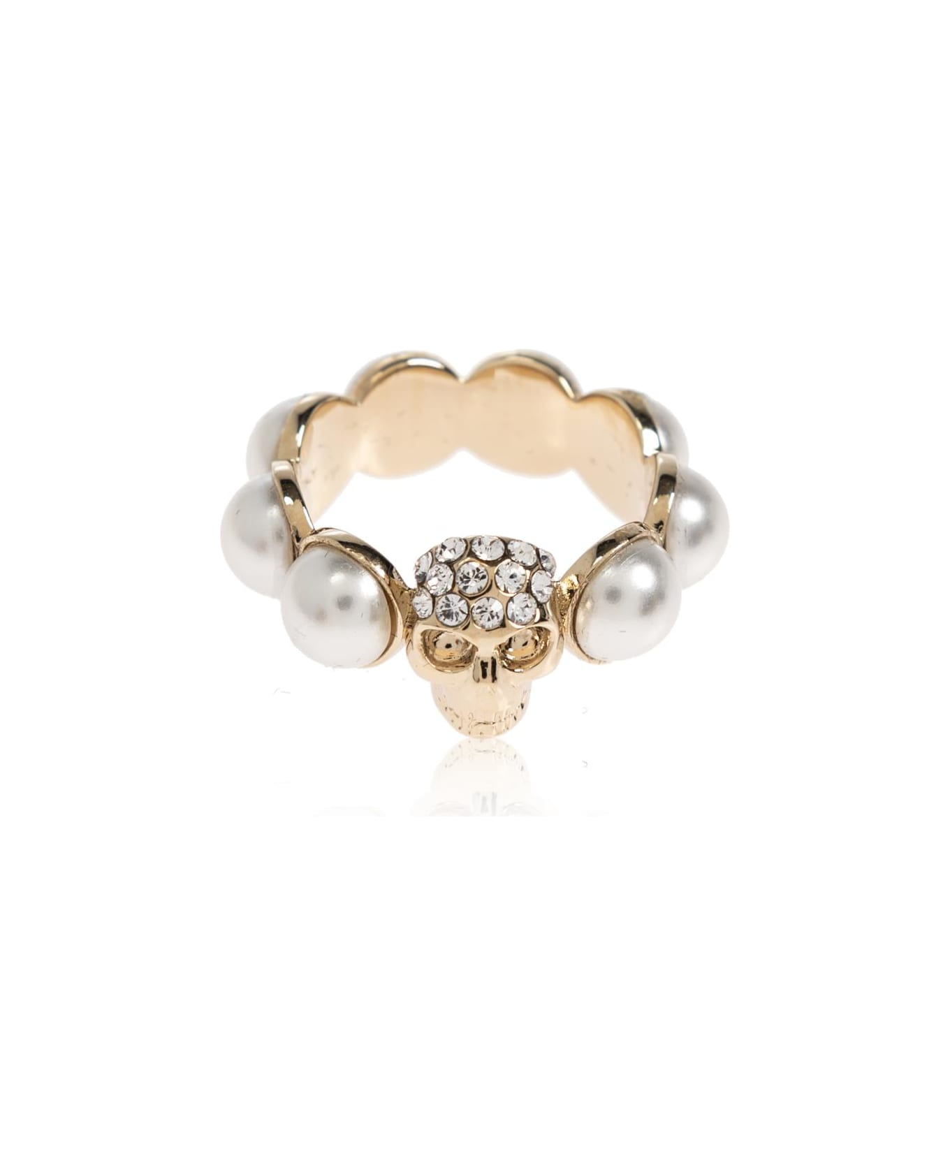 Alexander Mcqueen Ring With Shimmering Crystals - 1