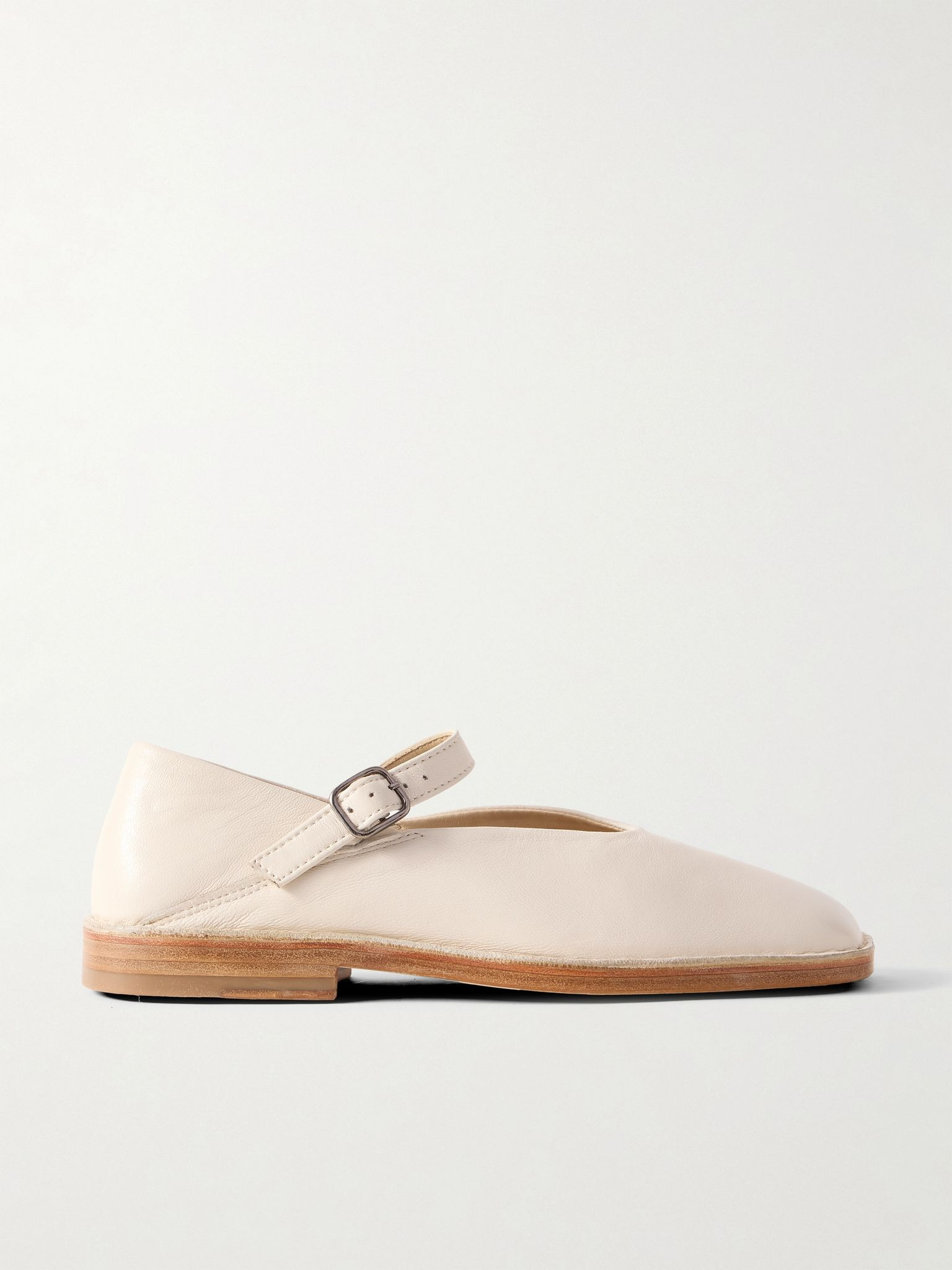 Leather ballet flats White - 1