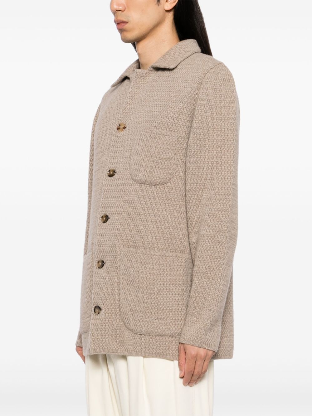 KNITTED ECO-FRIENDLY CASHMERE JACKET - 3