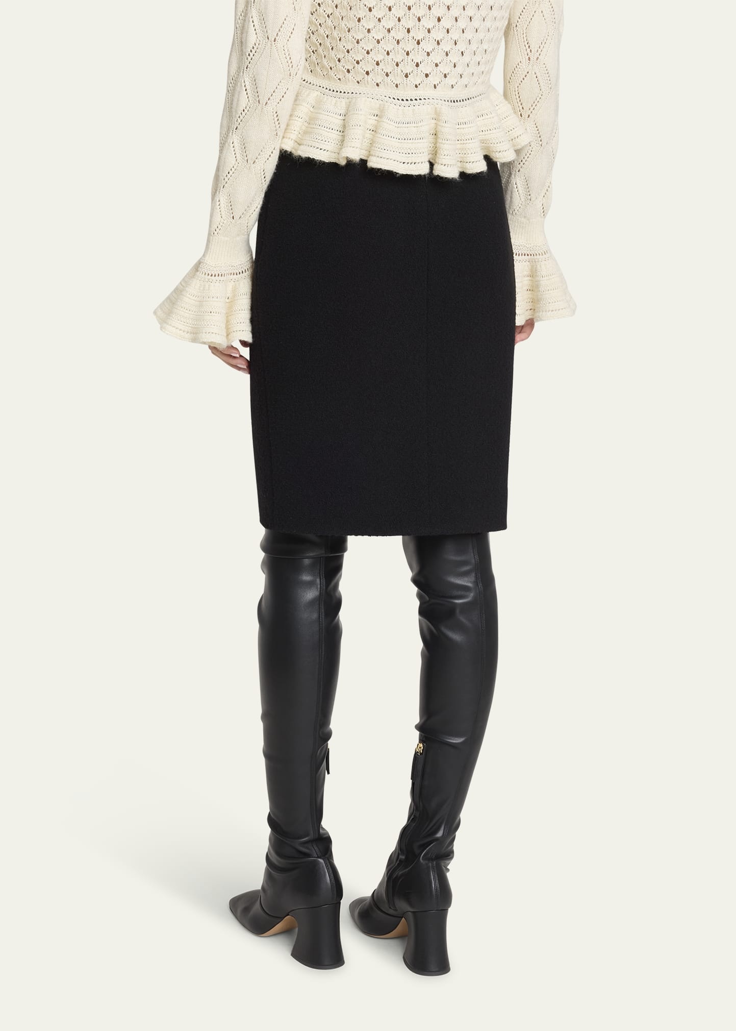 Tweed Pencil Skirt - 3