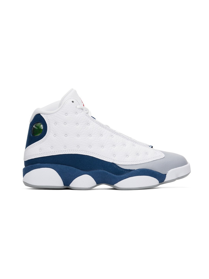 White & Blue Air Jordan 13 Retro Sneakers - 1