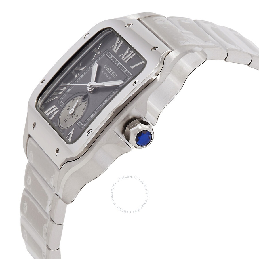 Cartier Santos Dual Time Large Model Automatic Grey Dial Men's Watch WSSA0076 - 2