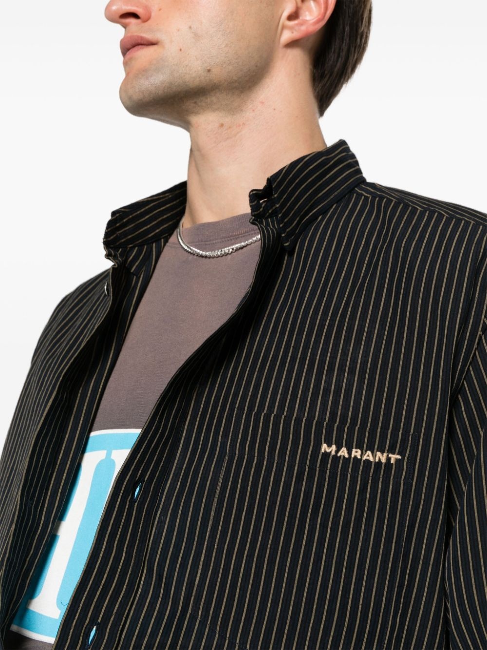 Jasolo striped cotton shirt - 5