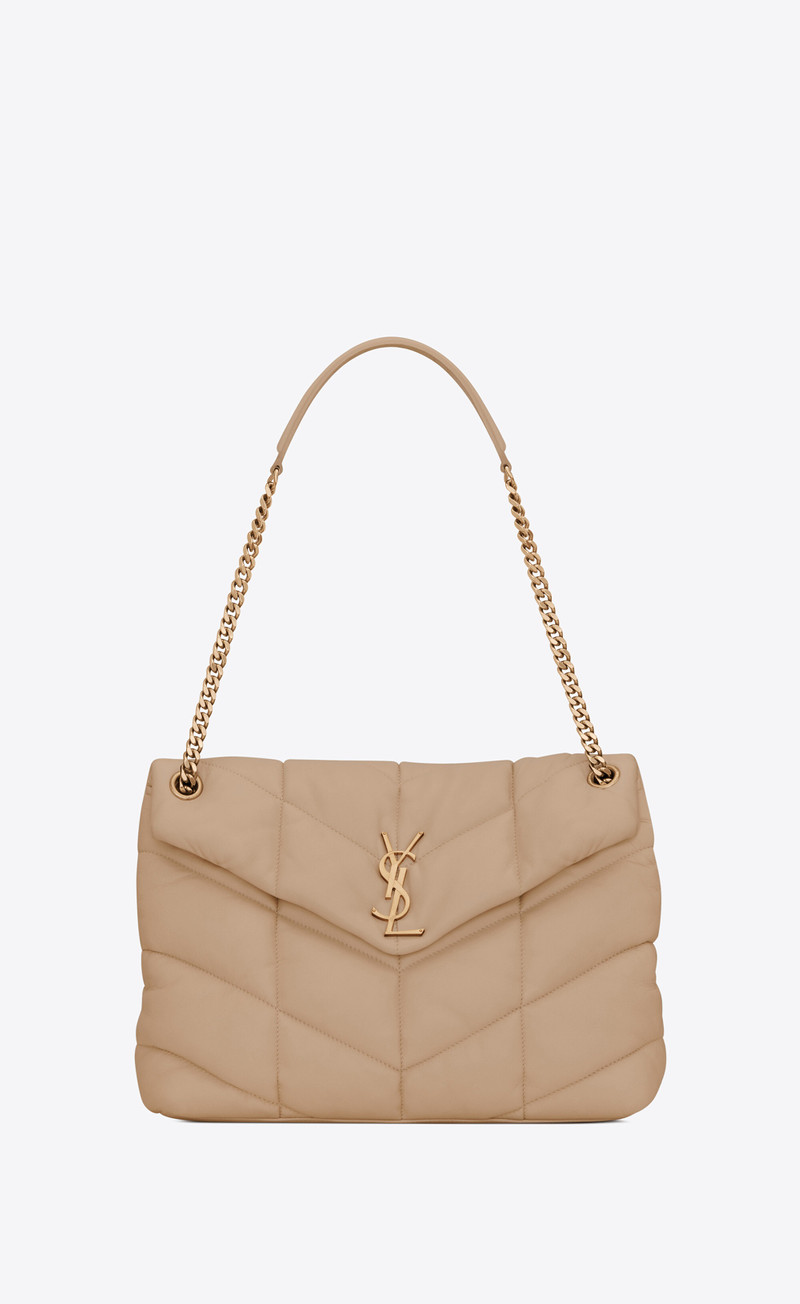 puffer medium chain bag in quilted lambskin - 1