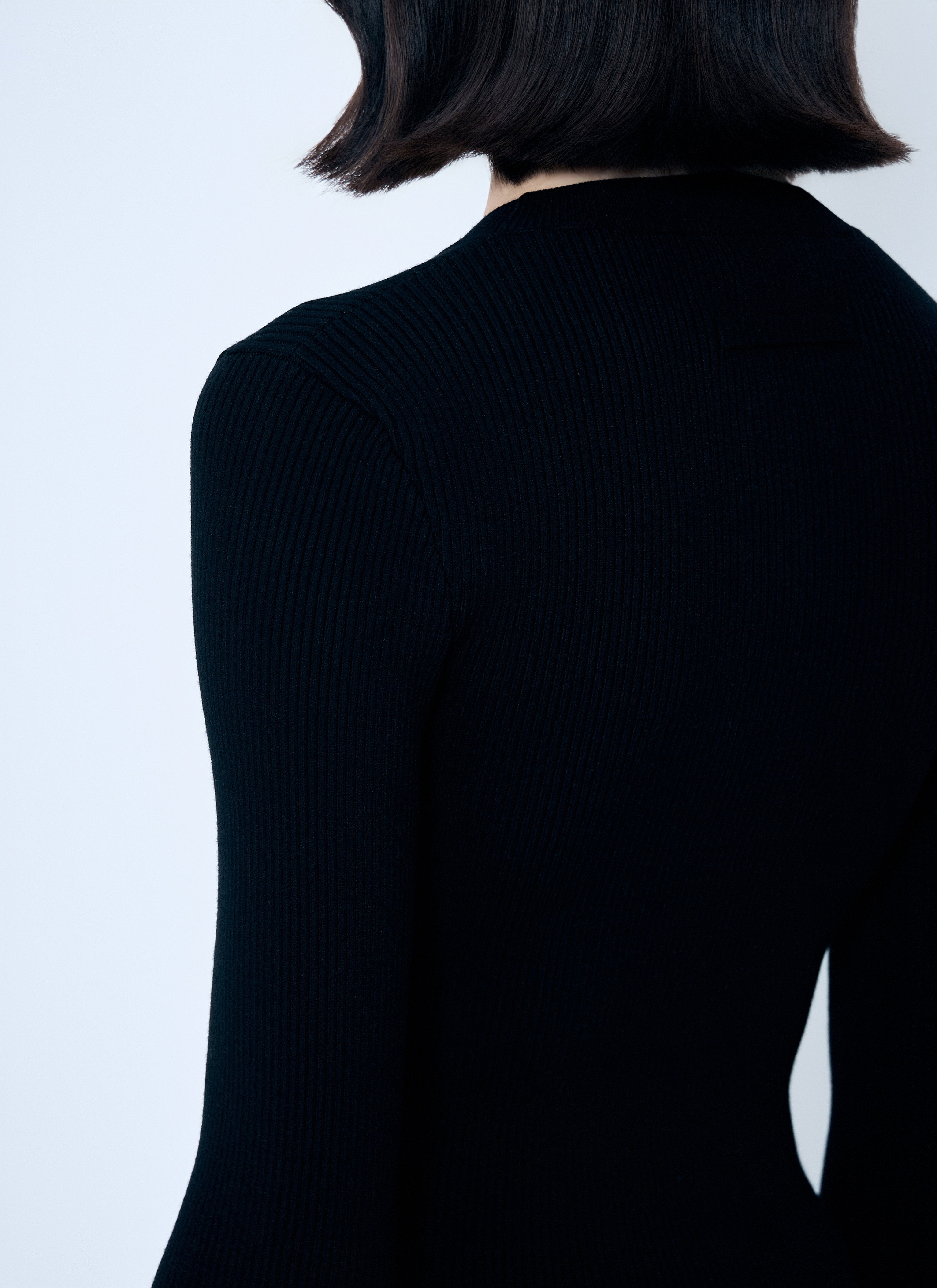 Jean Paul Gaultier Women Rib Sweater With Transparent Panels - 6