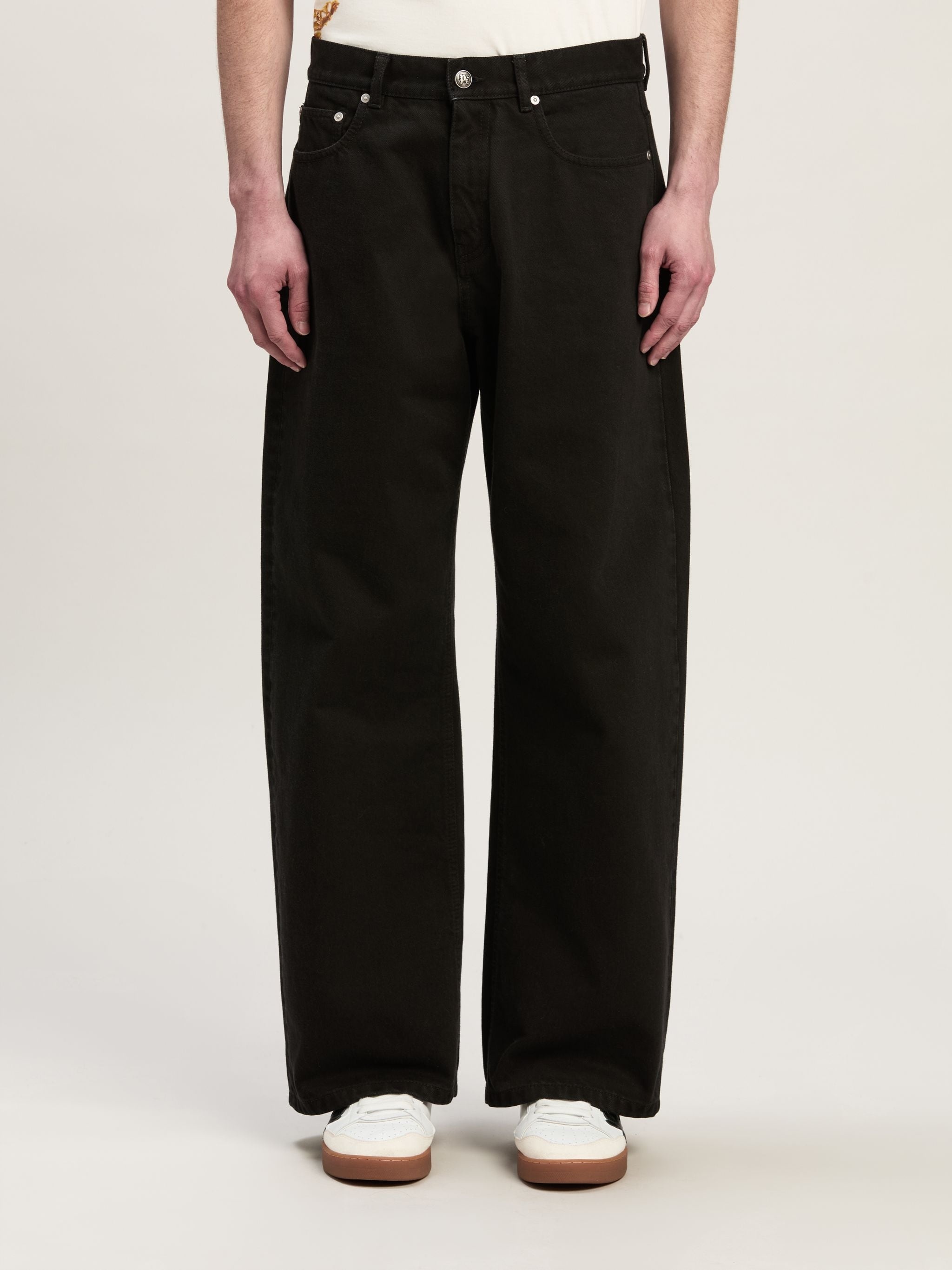 Monogram Loose Fit Denim Pants - 3