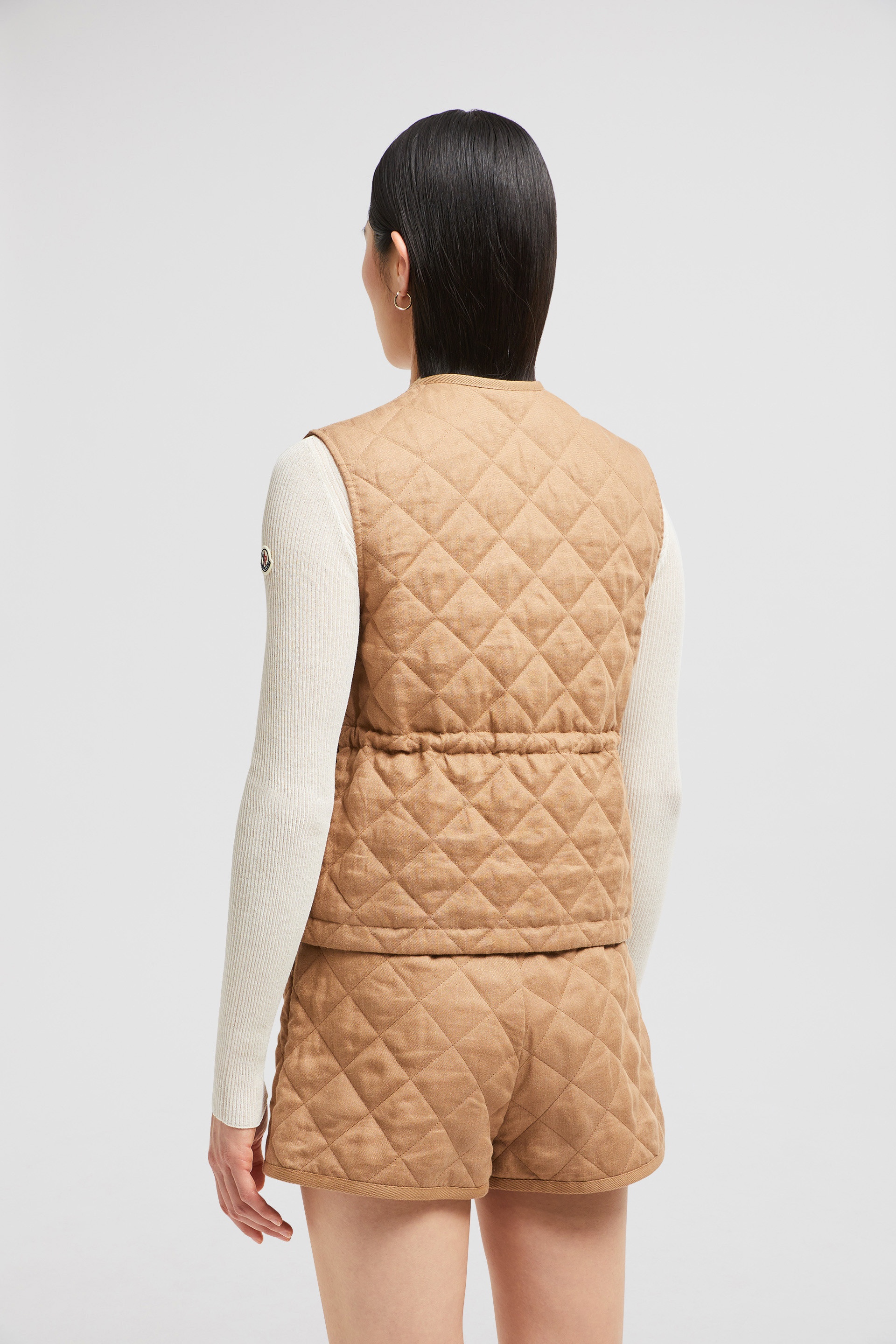 Vigny Diamond-Quilted Padded Linen Vest - 5