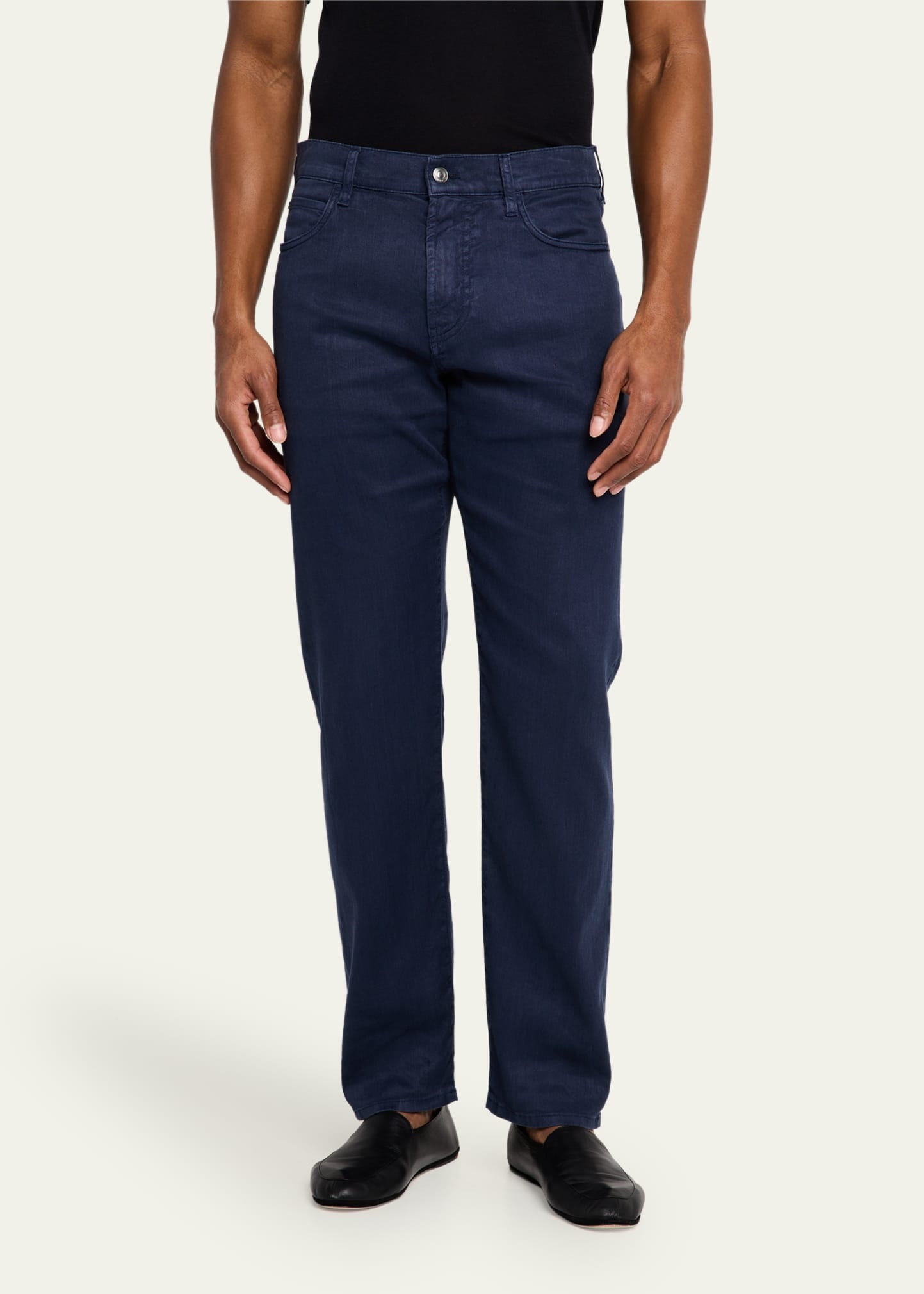 Men's Quarona Linen and Cotton Stretch Five-Pocket Pants - 3