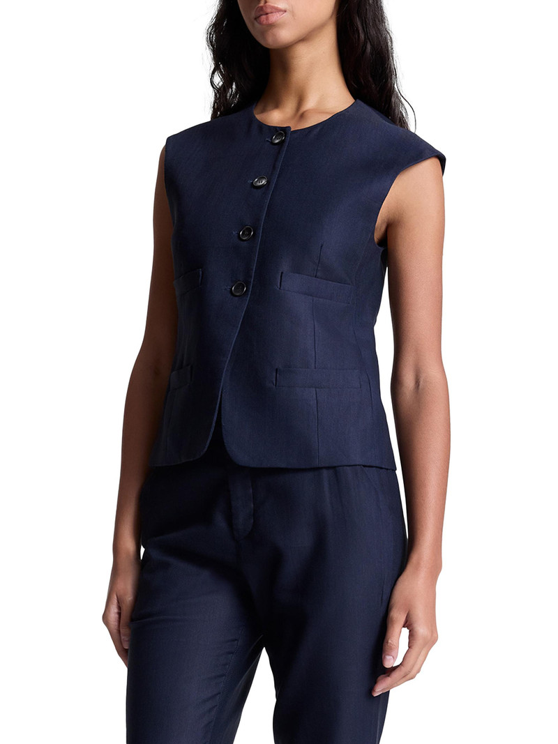 Women's Georgie Boxy Vest - Evening Blue 4