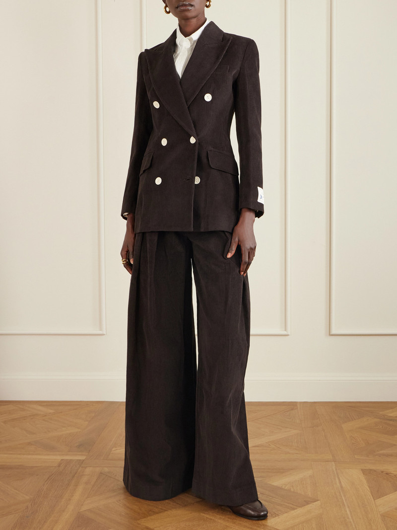 S.S.DALEY Eilidh Double-breasted Cotton-corduroy Blazer outlook