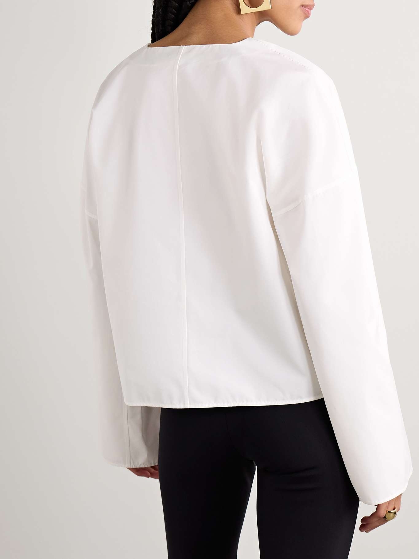 Fish cotton-poplin shirt White - 3
