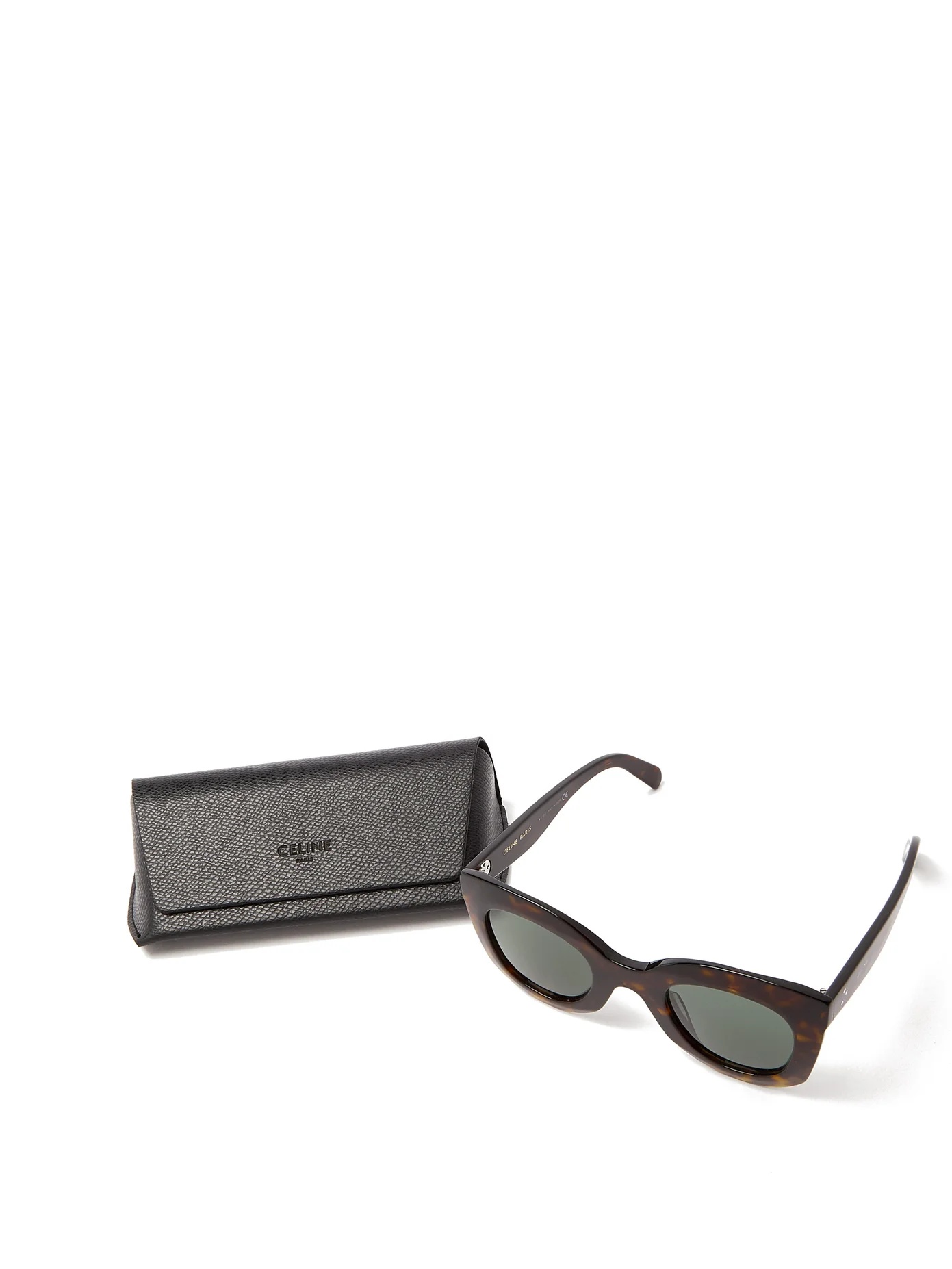 Oversized round tortoise-effect acetate sunglasses - 5