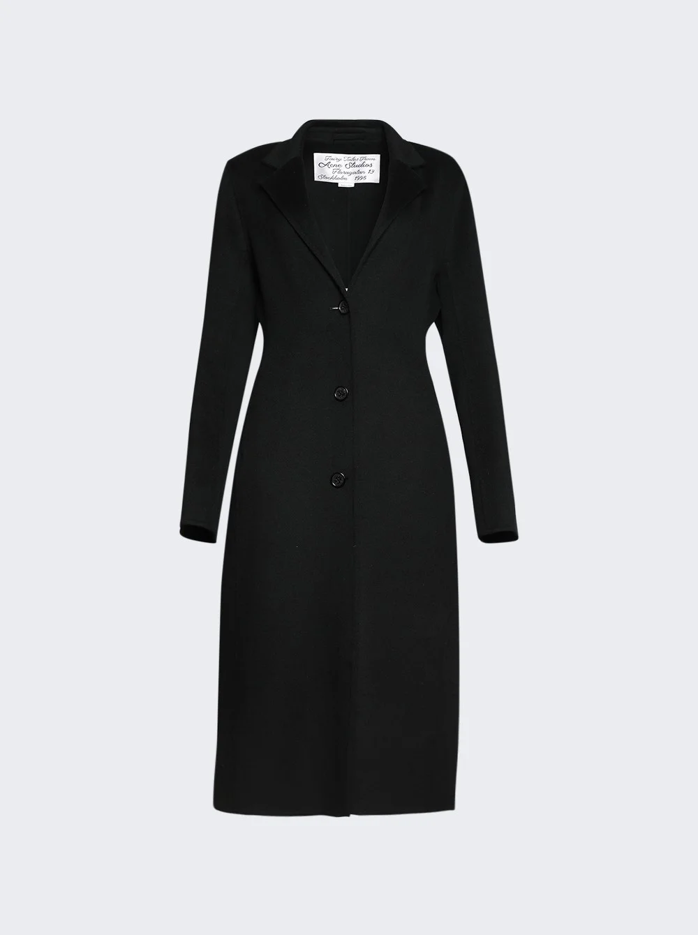 Long Wool Coat Black - 1