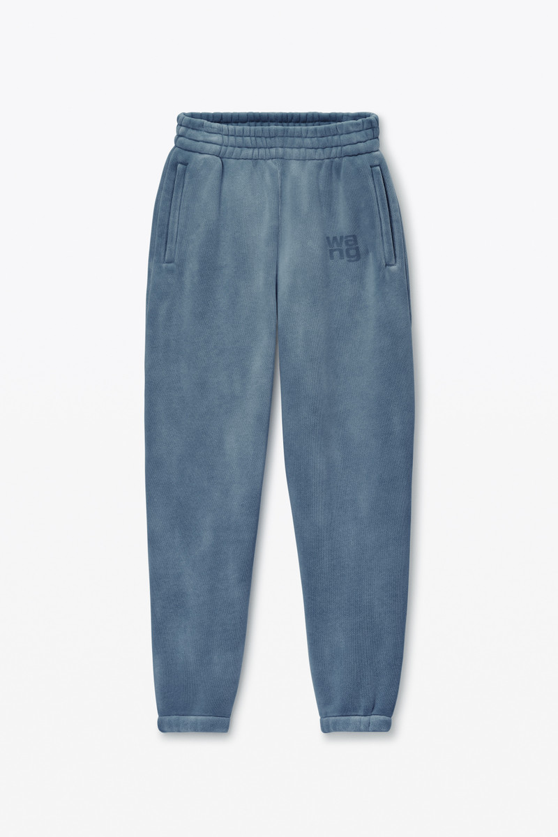 blue puff-print logo sweatpants 1