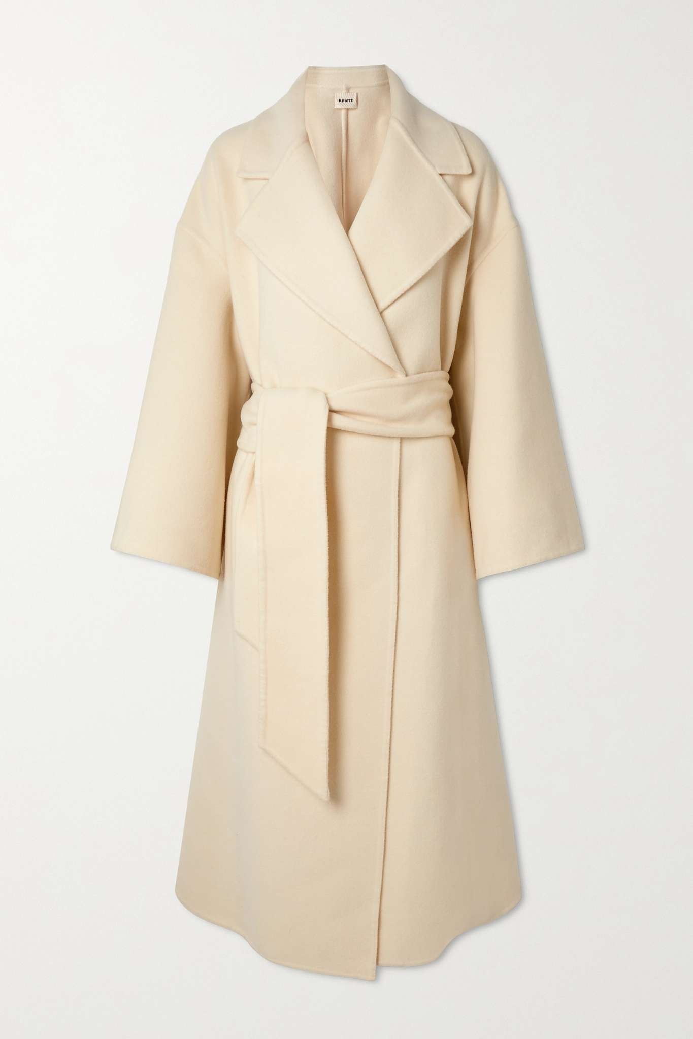 Wanda belted wool and cashmere-blend coat - 1