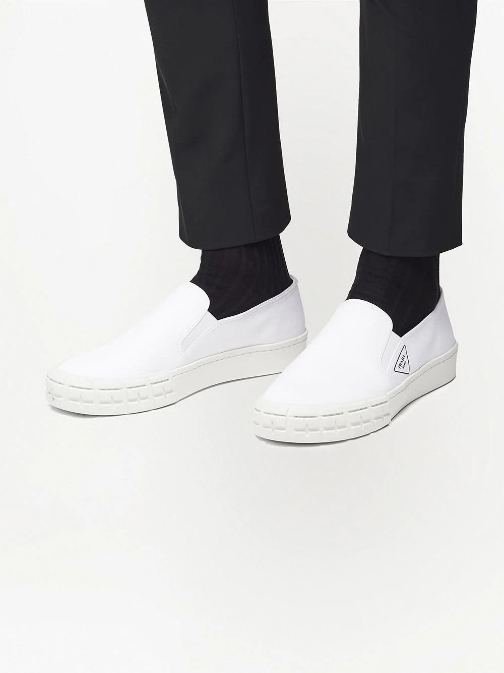 side logo slip-on sneakers - 5