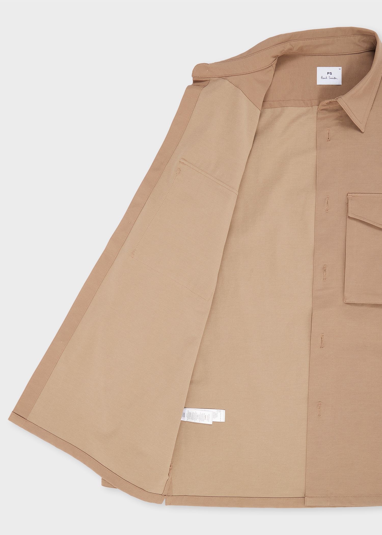Tan Cotton-Blend Overshirt - 2