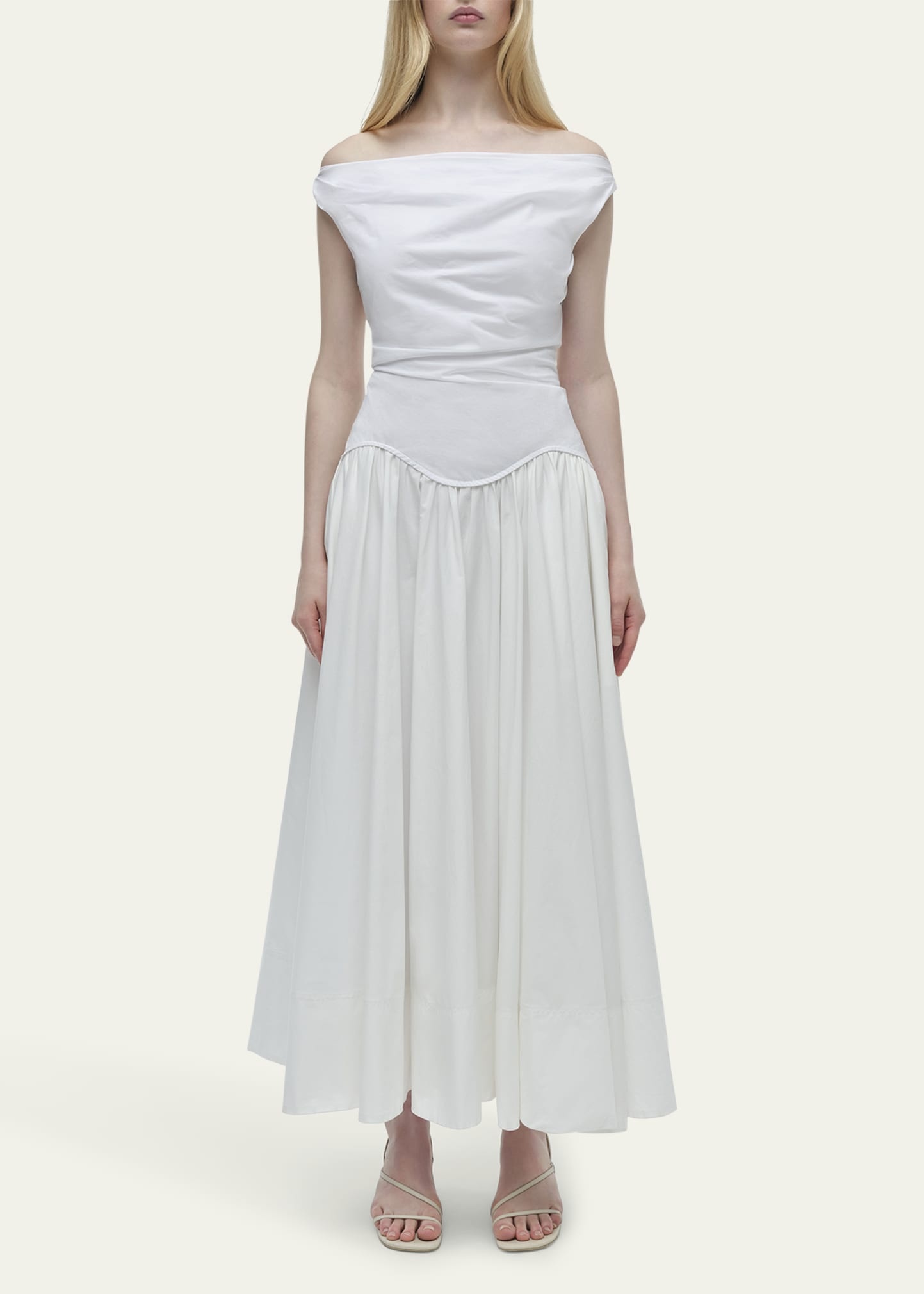 Cersei Drop-Waist Off-The-Shoulder Midi Dress - 2