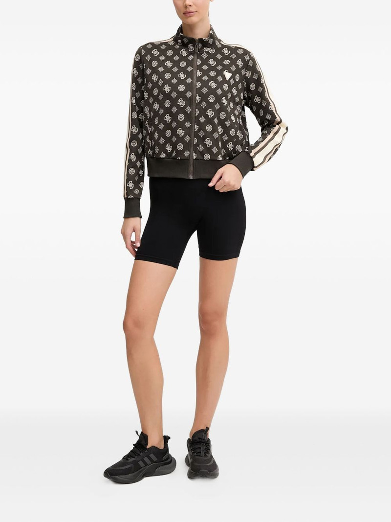 GUESS USA all-over logo full-zip sweatshirt outlook