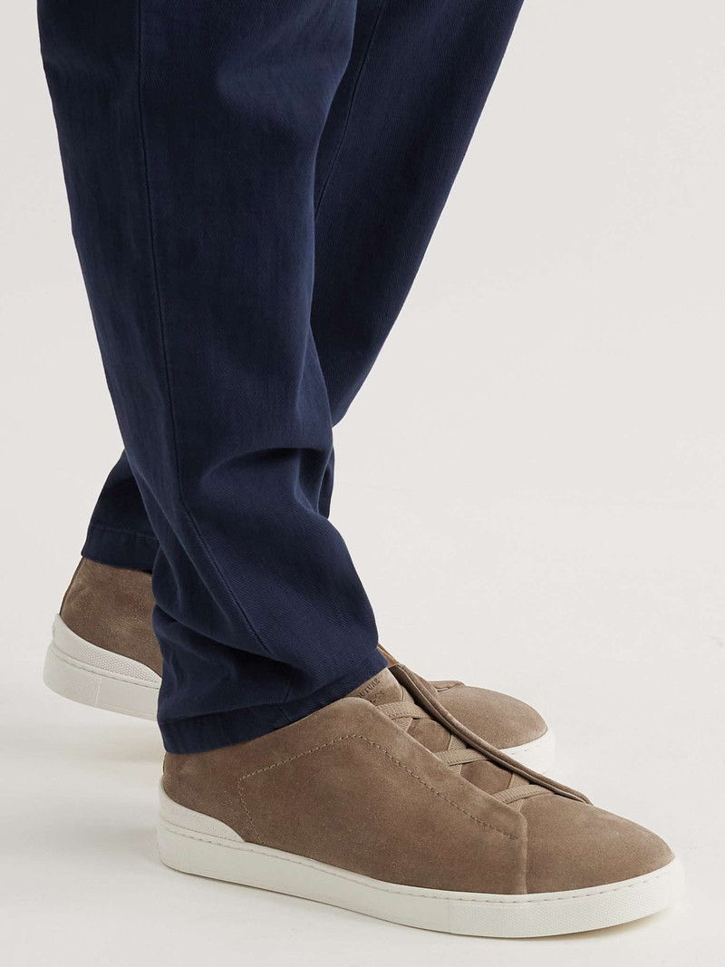 ZEGNA Suede Slip-On Sneakers outlook