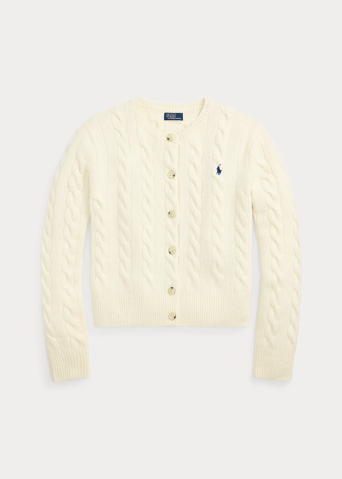 Cable-Knit Wool-Cashmere Cardigan - 1