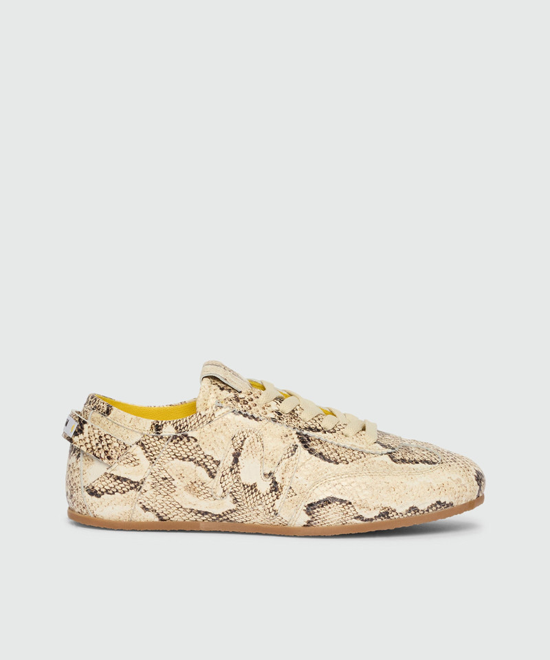 Super flat sneakers with python print. 1