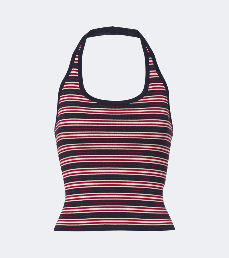 Dorris striped cotton-blend top 1