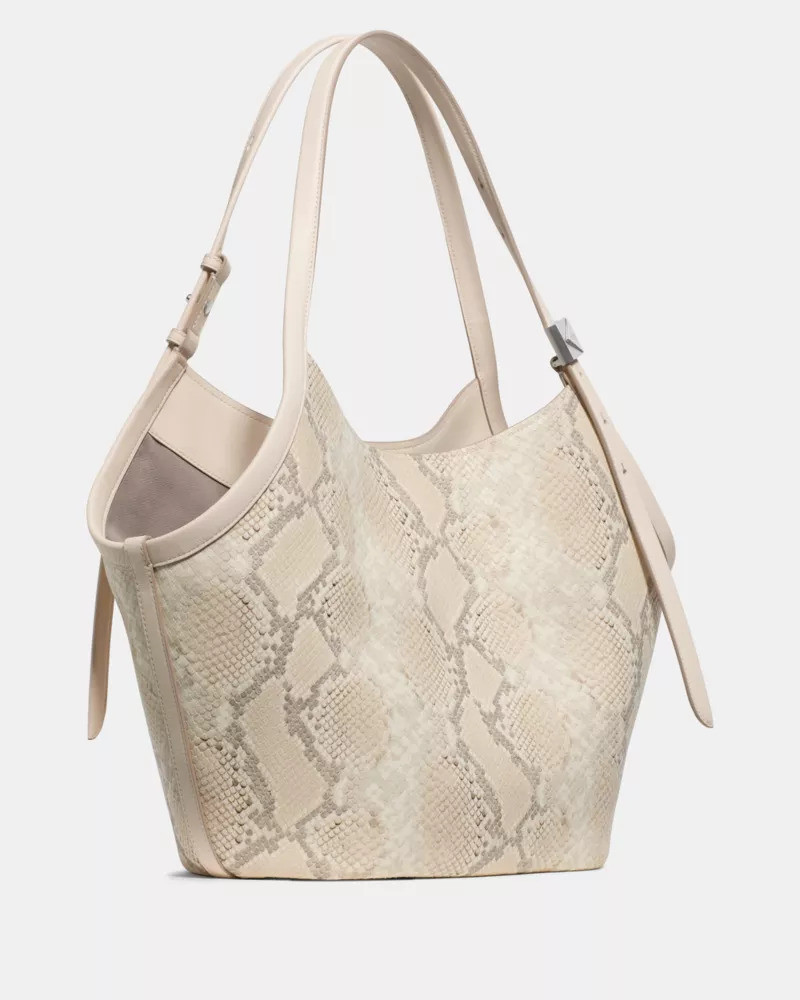 Deco Snake Embossed Tulip Tote Bag 3