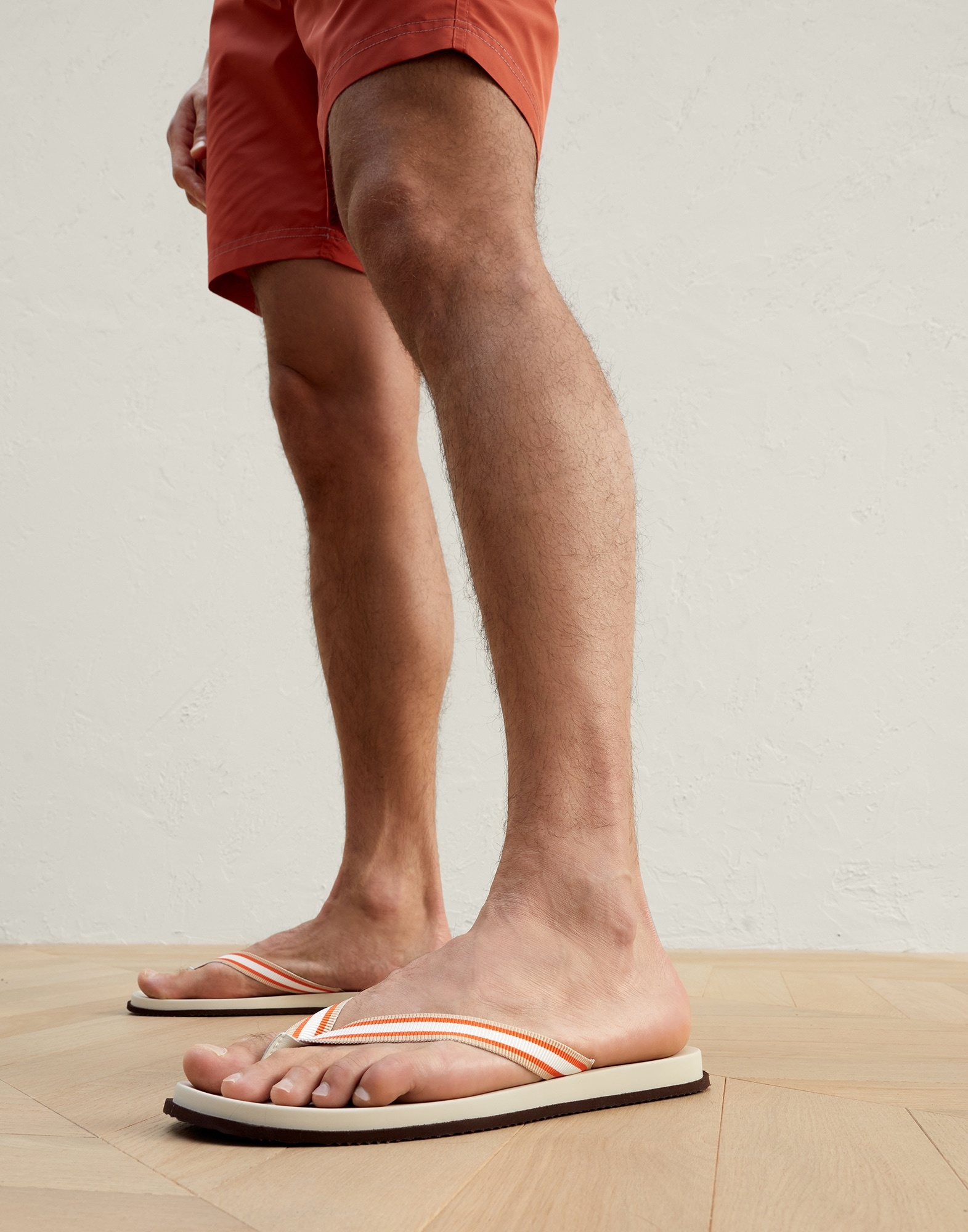 Flip-flops with striped grosgrain band - 5