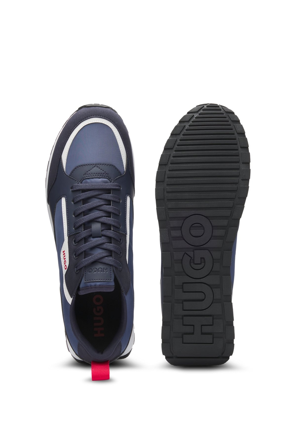MIXED-MATERIAL TRAINERS WITH BRANDED ACCENTS - 3