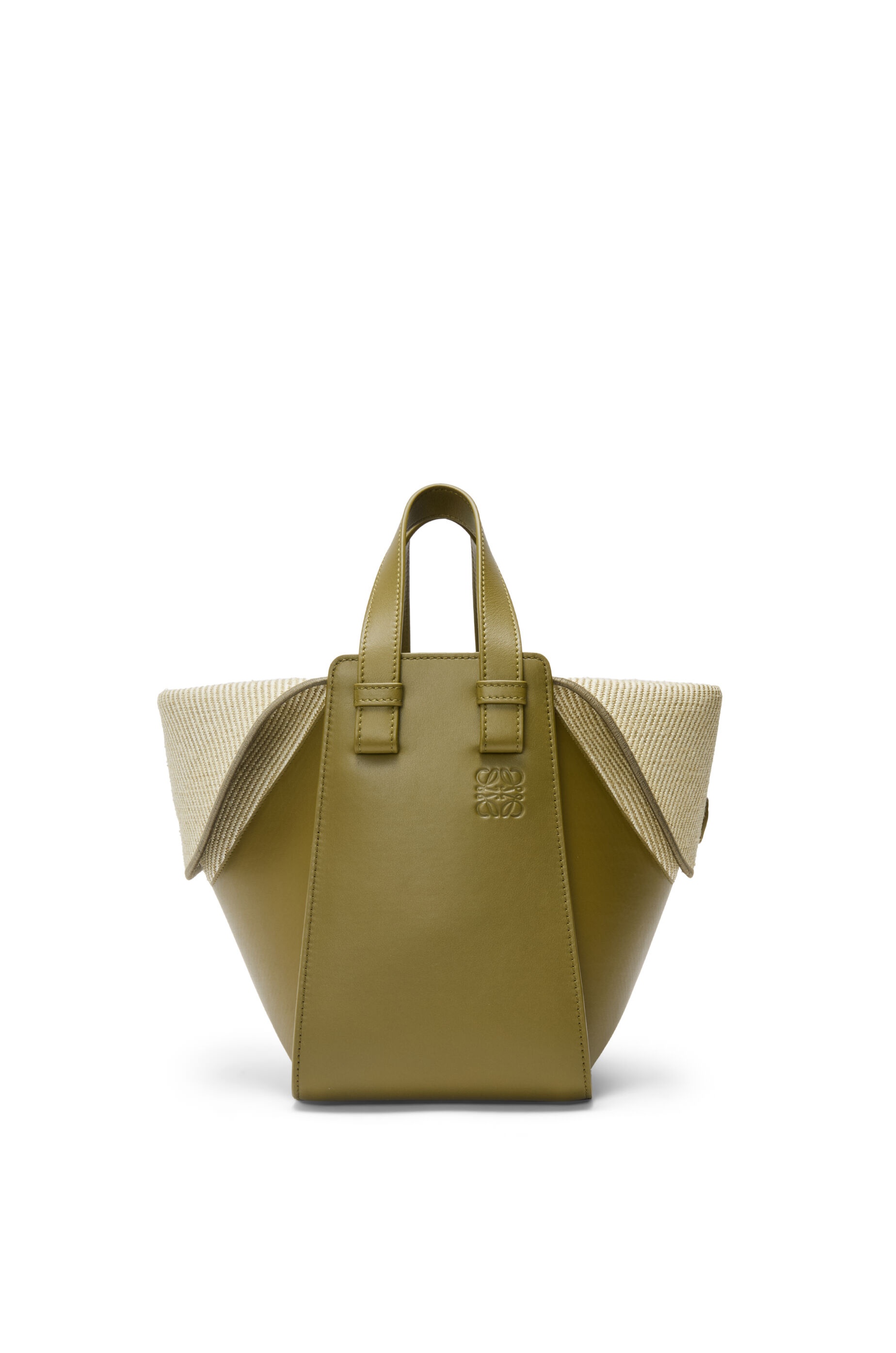 Compact Hammock bag in mellow calfskin and canvas - 2