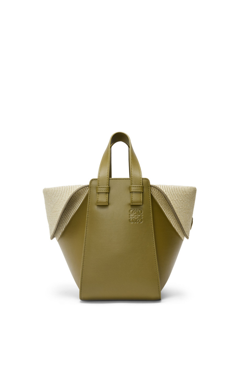 Loewe Compact Hammock bag in mellow calfskin and canvas outlook