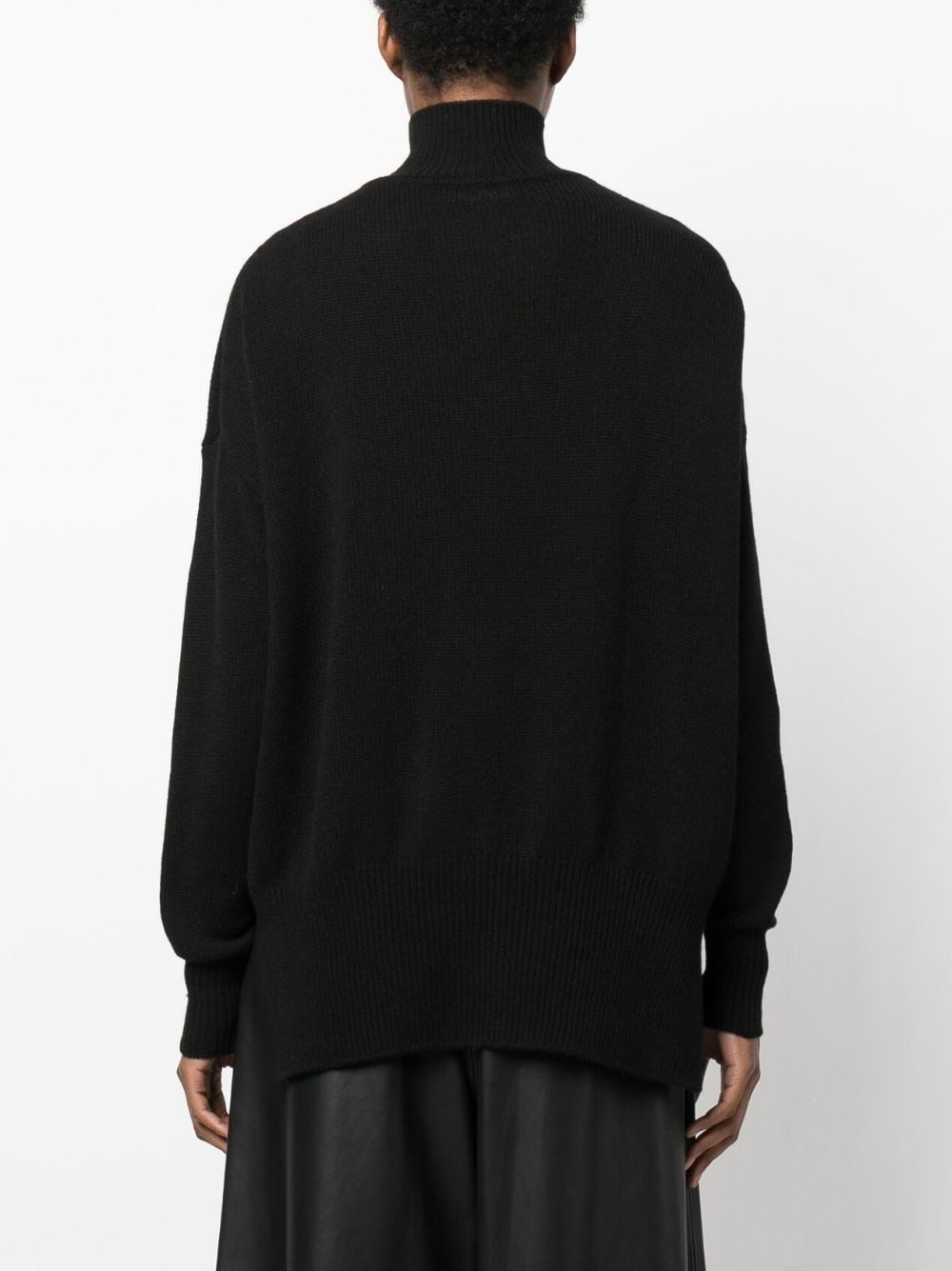high-neck knitted cashmere jumper - 5