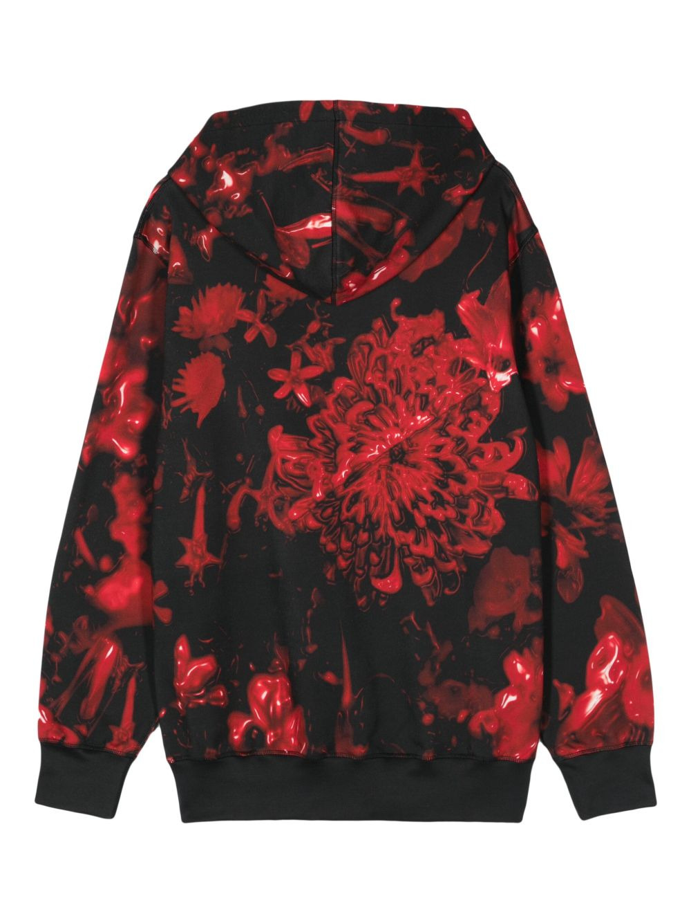 logo-print cotton hoodie - 2