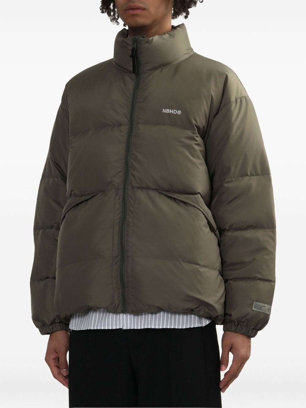 quilted high-neck jacket - 3