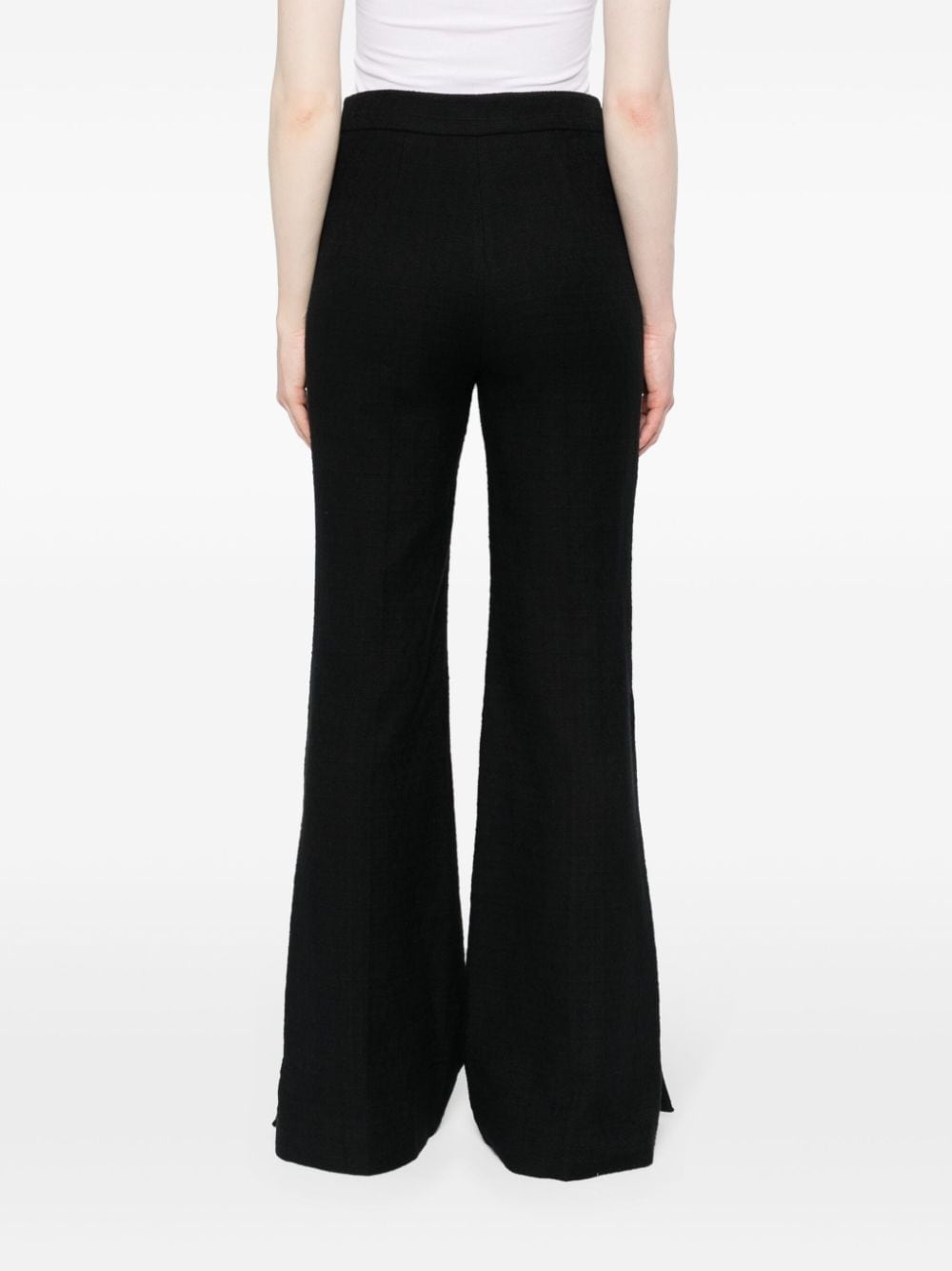 tweed flared trousers - 4