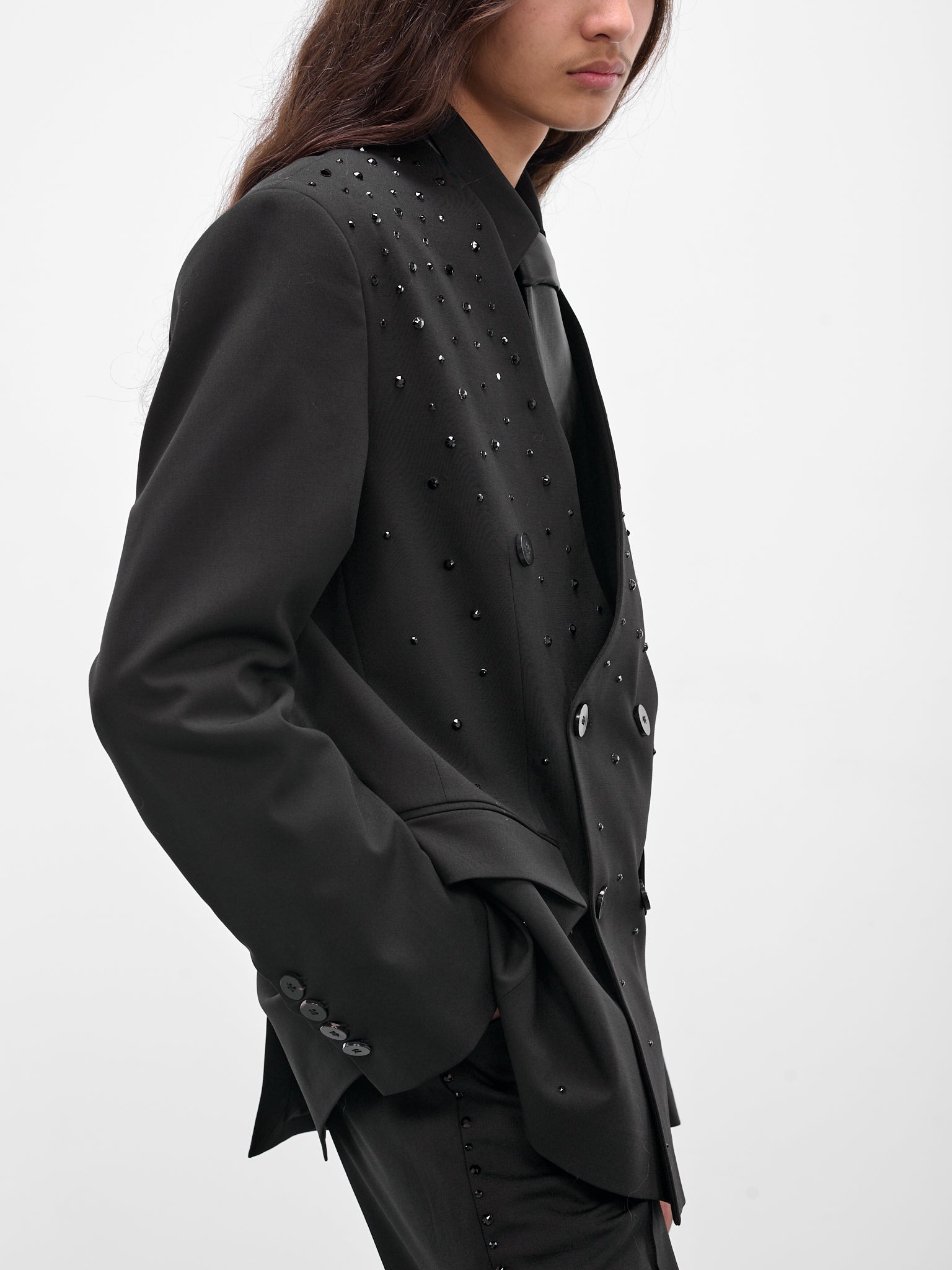 Swarovski Embellished Double-Breasted Blazer - 4